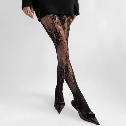 Floral Pattern Tights