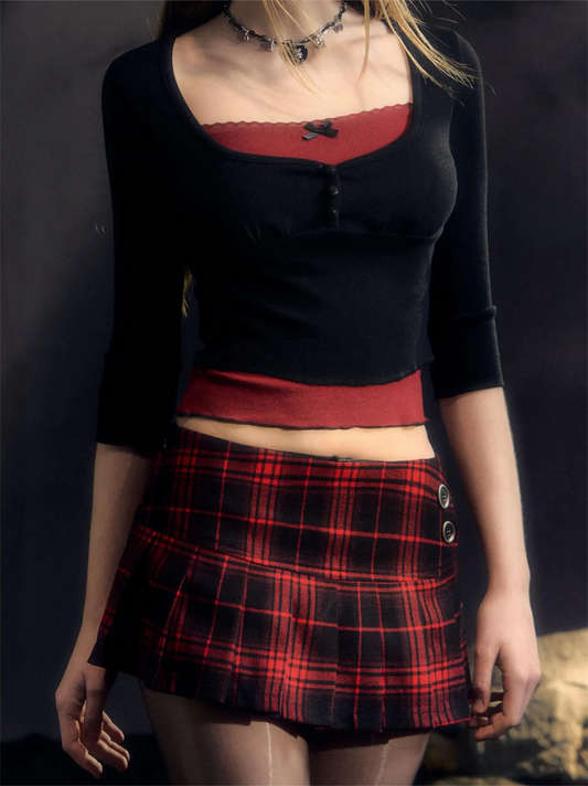 Plaid Mini Skirt