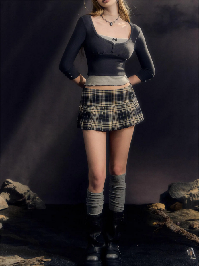Plaid Mini Skirt