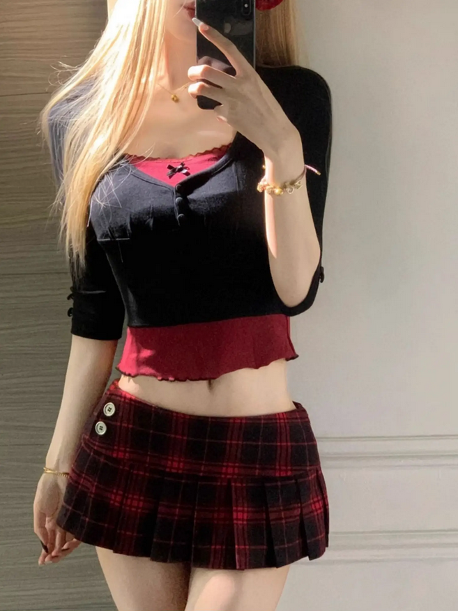 Plaid Mini Skirt