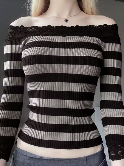 Grunge Striped Top