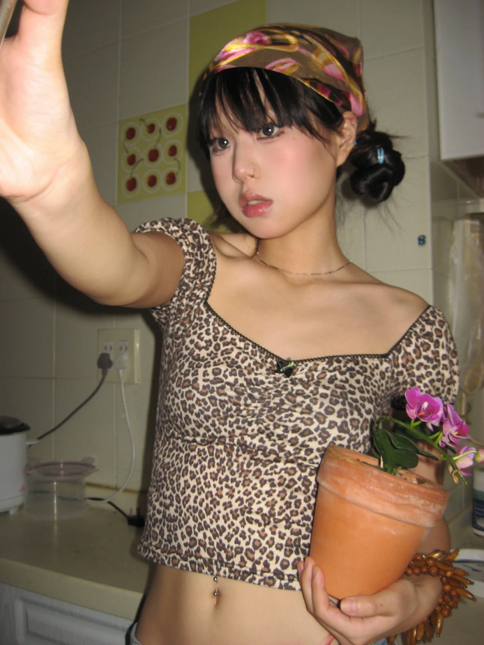 Y2K Leopard Print Crop Top