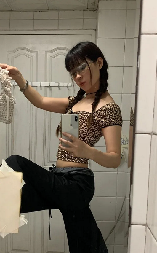 Y2K Leopard Print Crop Top