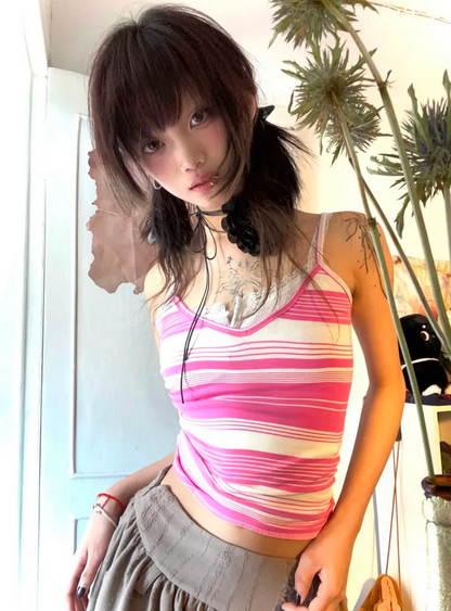 Y2K Striped Camisole