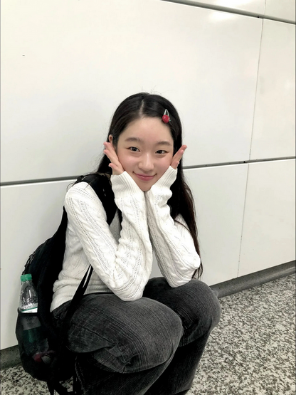 White V-neck Sweater