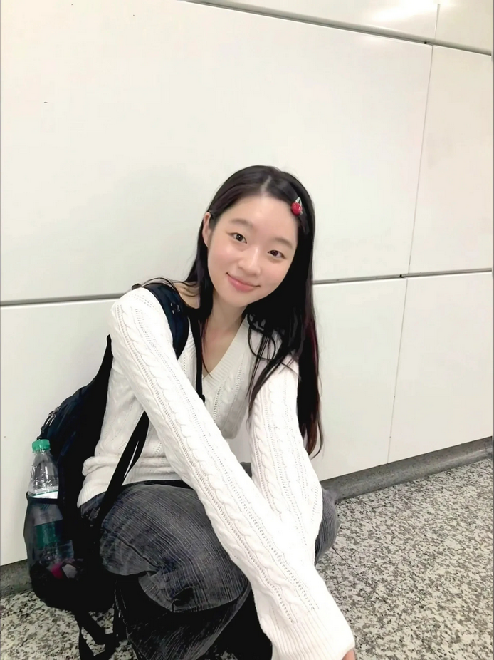 White V-neck Sweater