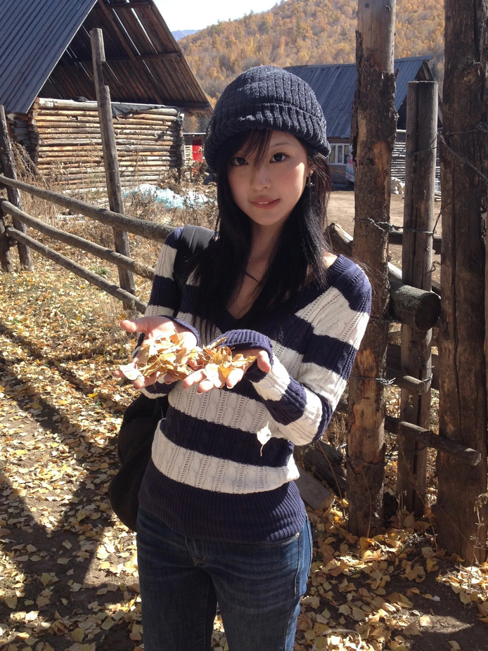Striped V-neck Sweater