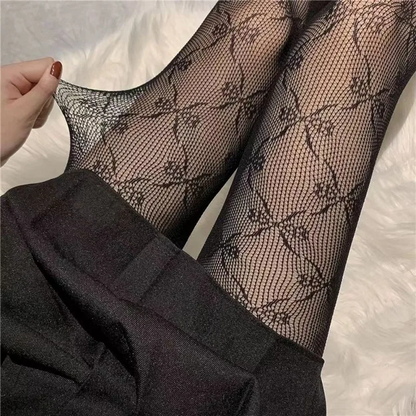 Bow Pattern Tights