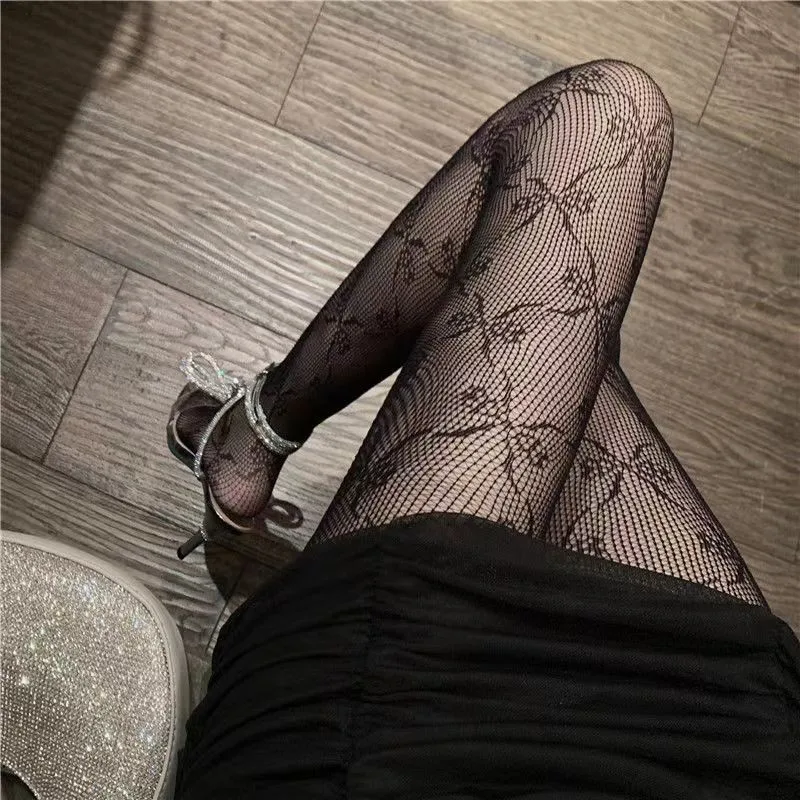 Bow Pattern Tights