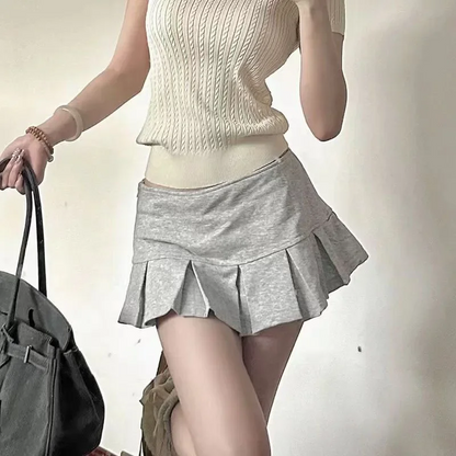 Pleated Mini Skirt