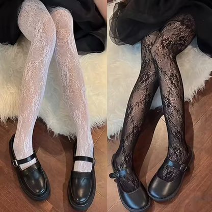 Floral Pattern Tights