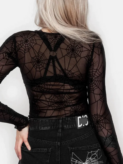Gothic Spiderweb Top