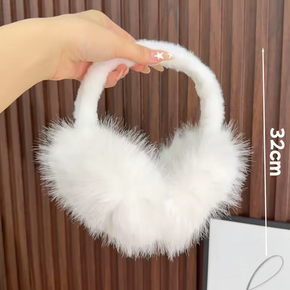 White Faux Fur Earmuffs