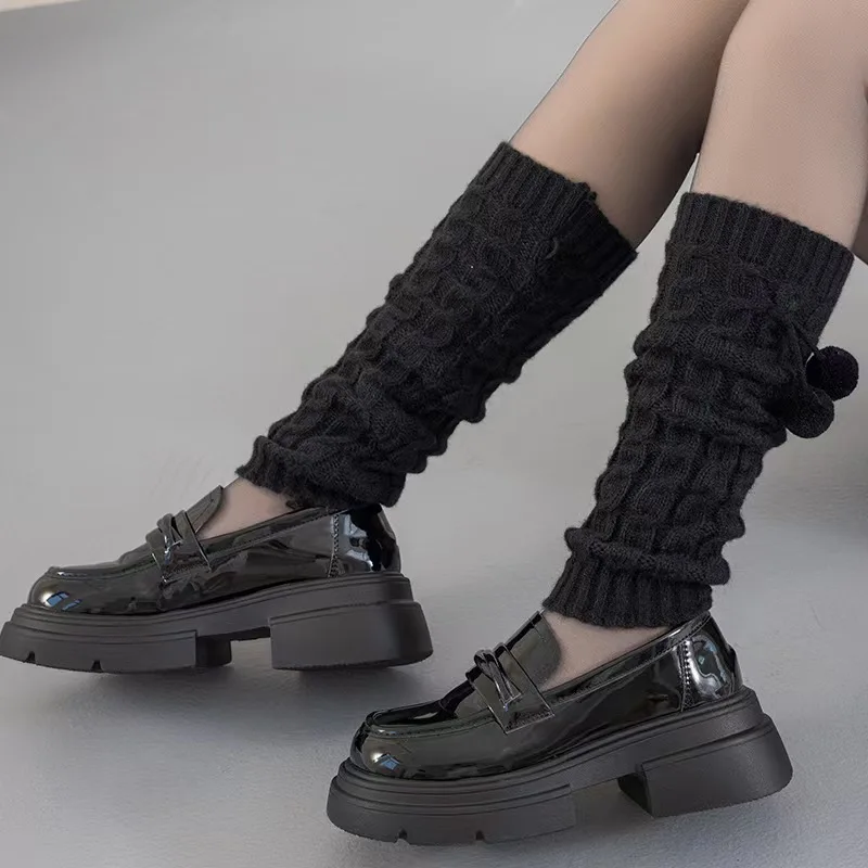 Pom-Pom Knit Leg Warmers
